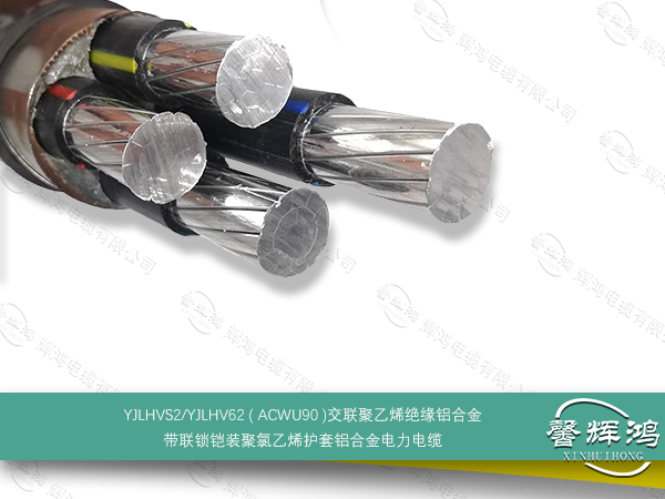 YJLHVS2/YJLHV62 ( ACWU90 )交联聚乙烯绝缘铝合金带联锁铠装聚氯乙烯护套铝合金电力电缆